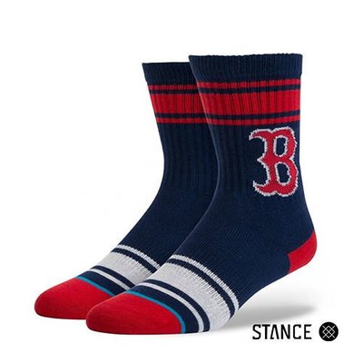(I LOVE 樂多) STANCE RED SOX MLB波士頓紅襪隊 海軍藍基本款 中筒襪 長襪