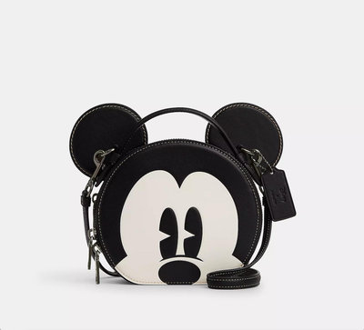Coco小舖 COACH CM840 Disney X Coach Mickey Mouse Ear Bag 黑色米奇造型包