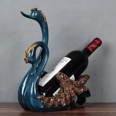 歐式創意天鵝紅酒架裝飾擺件簡約現代家居酒柜客廳葡萄酒架禮物~特價特賣