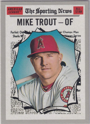 2019 Topps Heritage #357 Mike Trout