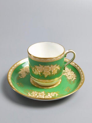 Minton明頓 20世紀初綠色描金濃縮咖啡杯