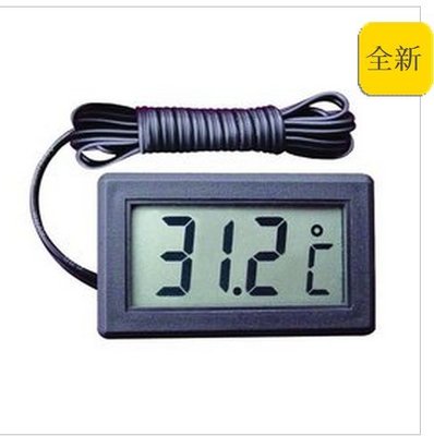 【鑫巢】(HT-1 溫度計 帶線) 電子式溫度計 -50℃~+108℃ 溫度計 魚缸溫度計 探針式 嵌入式