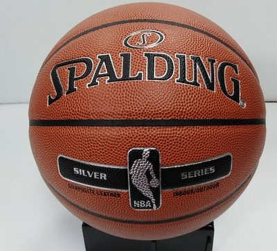 SPALDING 斯伯丁 銀色 NBA系列 PU #7 室內外籃球(SP76018-銀色) 7號