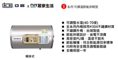 【熱賣商品】亞昌牌 橫掛式電熱水器 IH08-H 8加侖|數位控溫|彰化以北可以送|一年保固|台灣製造|聊聊免運費