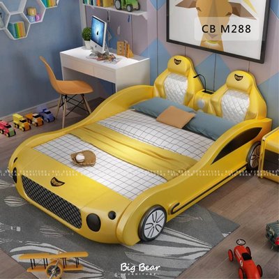 【大熊傢俱】CB M288 跑車床 汽車床 卡通床 兒童床 皮床 單人床 軟床 雙人床 造型床 單人加大