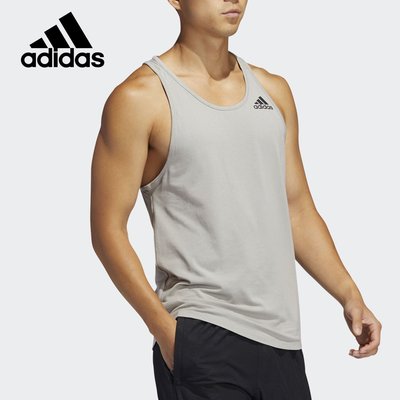 潮款Adidas愛迪達運動背心男健身跑步速干透氣緊身衣無袖T恤-雙喜生活館