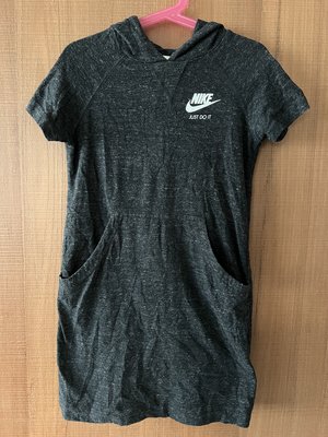 二手女童裝 [8Y~10Y] - Nike灰色連帽連身裙 S號 （適合130 - 140公分)