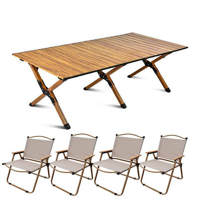 一桌四椅組合戶外露營套餐輕便折疊休閑用品野餐桌椅擺攤裝備野營~閒雜鋪子