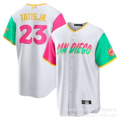 現貨球衣運動背心MLB 教士隊TATIS JR.23 塔蒂斯 白色城市版 13號 44 號11號