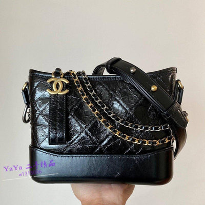 Chanel香奈兒 Gabrielle hobo bag 漆皮流浪包 A91810