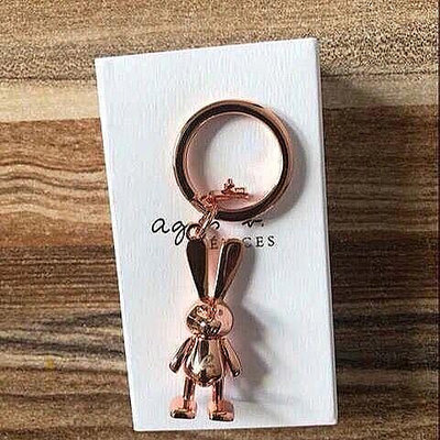 【MOMO生活館】Agnes b.限量復活節兔子鑰匙扣超萌禮物情侶鑰匙環包掛件