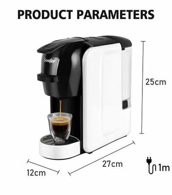 Sonifer歐規跨境自動膠囊咖啡機磨豆機咖啡壺磨煮一體牛奶起泡器