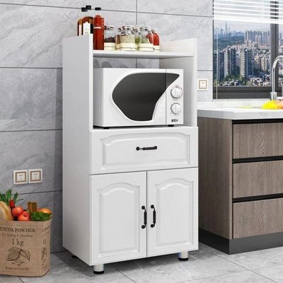 促銷 廚房置物架落地省空間家用多層微波爐帶抽屜多功能儲物烤箱收納柜可開發票