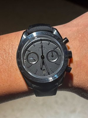 「已成交」Omega 超級黑黑登月計時腕錶