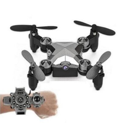 熱銷手錶無人機 折疊迷你 航拍WIFI遙控飛機 四軸飛行器 玩具 一鍵定高無人飛行器 無人機 迷你飛行器14536