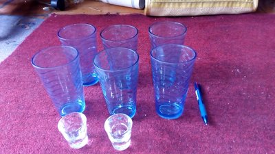 玻璃杯一批6個+2個深水炸彈杯