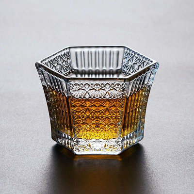 （尼萊樂3C）日本石塚硝子津輕六角水晶玻璃茶杯品茗杯威士忌清酒杯單杯主人杯