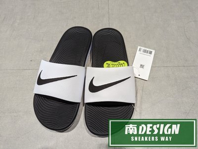 南🔥2023 4月 NIKE KAWA SLIDE GS PS 拖鞋 LOGO 大童 女款 黑白 819352-100