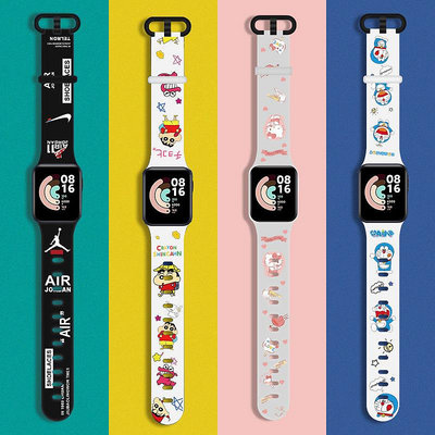 熱銷 小米手錶 Mi Watch Lite/Redmi Watch 卡通印花矽膠錶帶 史努比 米奇 替換腕帶 紅米手錶-