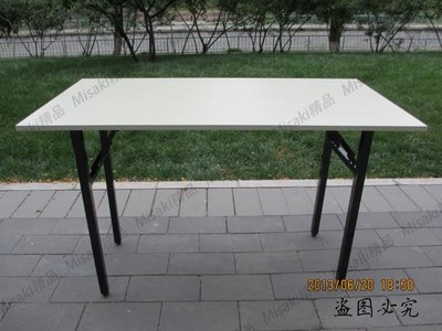 折疊桌子戶外擺攤桌會議桌長條桌培訓課桌簡易餐桌家用長方形書桌鐵板凳-Misaki精品
