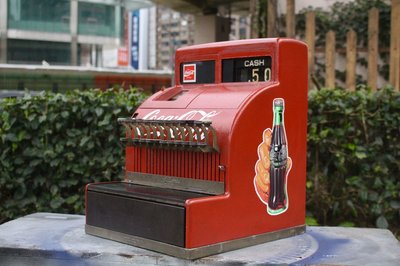 1950年 可口可樂 老收銀機 古董收銀機 完整恢復正常使用 售後保修服務可分期付零率利