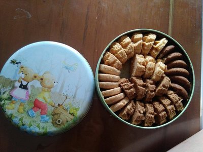 【香港必買】小熊餅乾/珍妮曲奇餅 圓型咖啡花曲奇（大盒）