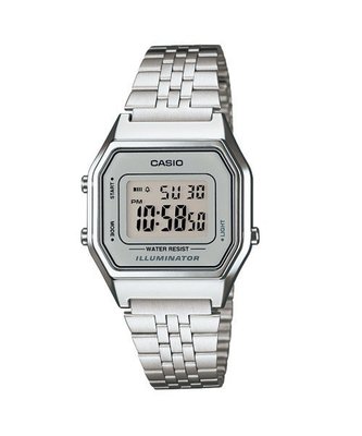 CASIO 卡西歐 熱銷復古 經典復古數字型電子錶(LA680WA-7)-銀色(LA670WGA-1)