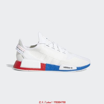 【老夫子】adidas NMD R1 V2 White Red Blue 白紅藍 FX4148鞋