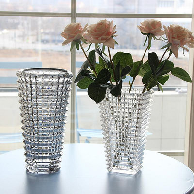 花瓶 北歐玻璃花瓶 透明創意客廳插花玫瑰百合康乃馨鮮花干花花器擺件