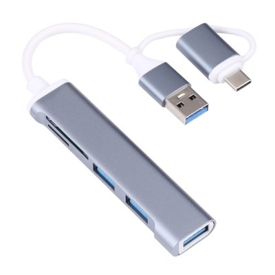 【現貨】A-807 Type-C COMBO USB傳輸+SD讀卡機+Micro USB讀卡機+3埠USB HUB集線器
