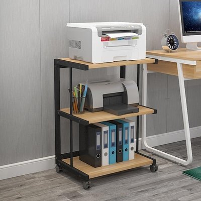 【熱賣精選】打印機架子置物架家用桌下迷小型落地桌上現代移動辦公室多層書架