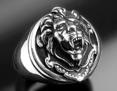 【創銀坊】皇家雄獅 925純銀 戒指 獅子 日本 手工 星座 老虎 龍 哈雷 騎士 克羅心 貔貅 戒子 (R-1706)
