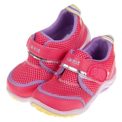 童鞋(15~19公分)Moonstar日本Carrot玩耍系列速乾桃粉兒童運動機能鞋I9A304G
