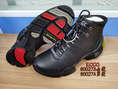 正貨ECCO BIOM 機能健步鞋 休閒鞋 ECCO男靴 ECCO女靴 秋冬款 高筒款 真皮製造 一體成形 800274