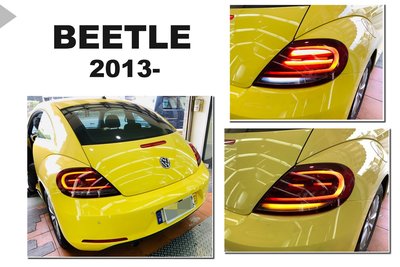 小傑-全新 福斯 VW BEETLE 13 金龜車 2013 年後 呼吸流光跑馬 紅黑 光柱後燈 尾燈