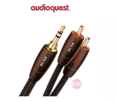 鈞釩音響~美國線聖 Audioquest BIG SUR 3.5mm-RCA 音源訊號線(1.5m)