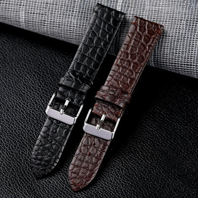 手工柔軟順薄18 22 22 22 22mm美洲鱷魚真皮錶帶適配海鷗古董錶鍊