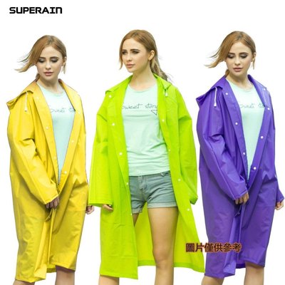 西米の店【superainm1】 歐美時尚加厚EVA成人風衣款雨衣/雨披