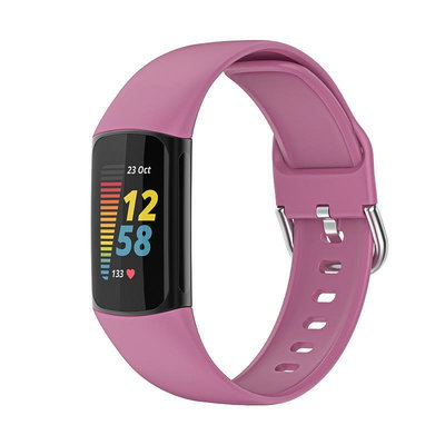 手錶帶適用fitbit charge 5 智能手錶帶 charge5新款TPU純色錶帶