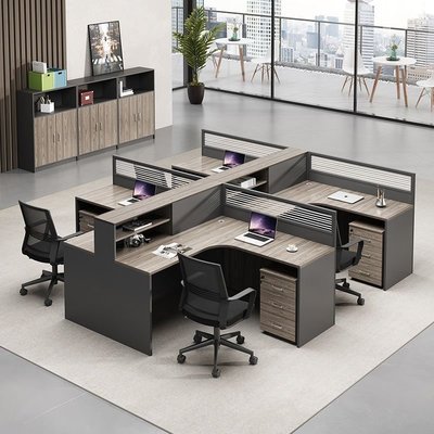 促銷打折 職員工位辦公桌辦公室卡座電腦桌四人位屏風工位桌椅組合辦公家具