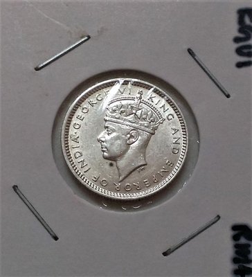 1939 年 喬治六世 英屬 印度馬來亞 Malaya 馬來西亞 婆羅洲 海峽 殖民地 10分 10 cents 古銀幣