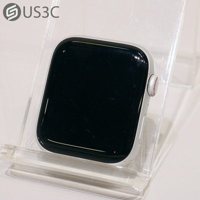 【US3C-青海店】【一元起標】台灣公司貨 Apple Watch Series 4 44mm GPS+LTE 銀色 鋁金屬錶殼 光學心率感測 二手智慧手錶