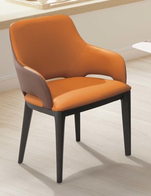 挑戰最低價//羅蘭德實木餐椅(橘色)~2024新品!! {A460-05}