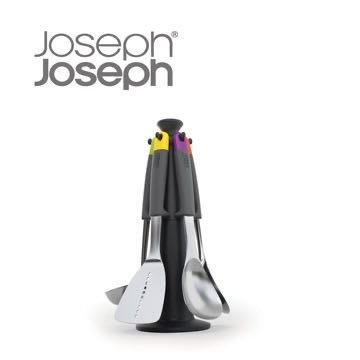 Joseph Joseph 不沾桌旋轉不鏽鋼鏟杓6件組-附架