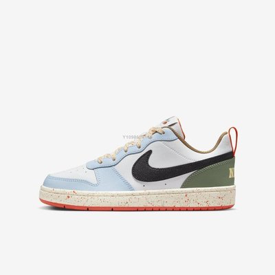 【代購】NIKE COURT VISION LOW 白藍 黑勾 冰淇淋 淺藍低幫時尚百搭滑板鞋DX6052-101男女鞋