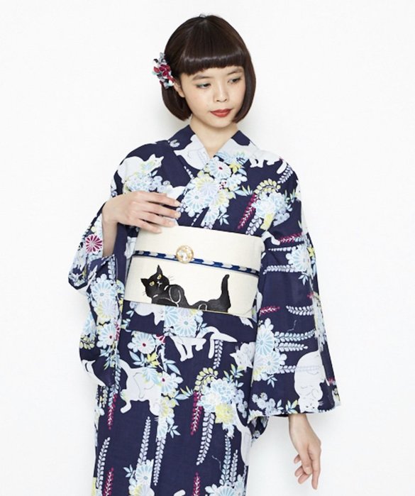 05yukata 日本正裝和服傳統浴衣嵐の貓 Yahoo奇摩拍賣