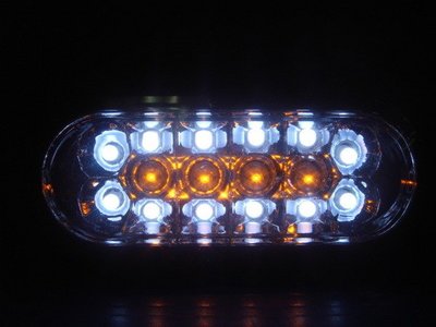 小亞車燈改裝※真正超炫 全新 白 橘 雙色 LED 高亮度 FOCUS 05 年 燻黑 LED 側燈