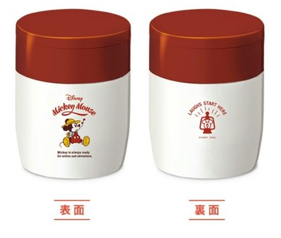 天使熊雜貨小舖~日本ASVEL×迪士尼Disney米奇款 保溫保冷湯罐0.3L 全新現貨