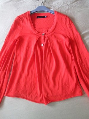 專櫃giordano ladies橘紅色造型OASIS JESSICA DKNY款針織外套1號