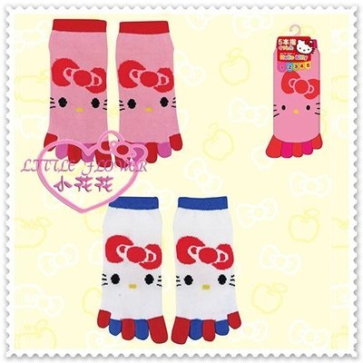 小花花日本精品♥ Hello Kitty  短襪 襪子 少女襪 大臉五指短襪五指襪 透氣又舒適(白) 77802903